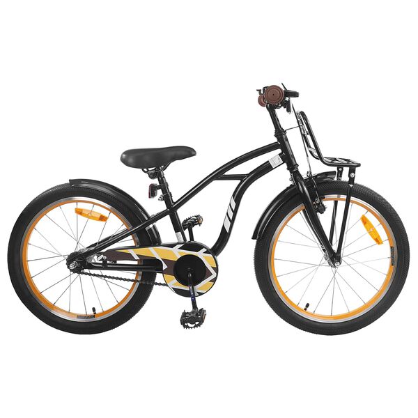 vidaXL Kinderfiets 20 Inch voor 6-11 jaar oud Zwart