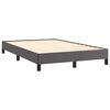 vidaXL Boxspring met matras en LED kunstleer grijs 120x190 cm