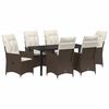 vidaXL Tuin eettafelset 7 st Bruin poly rattan