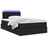 vidaXL Opbergbed met LED met matras Zwart 120 x 200 cm Polyester