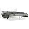 vidaXL Bedframe met hoofdbord metaal wit 180x200 cm