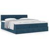 vidaXL Ottoman bed met matras 160x200cm fluweel donkerblauw