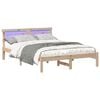 vidaXL Bedframe met hoofdeinde Bruin 120 x 200 cm Massief grenenhout
