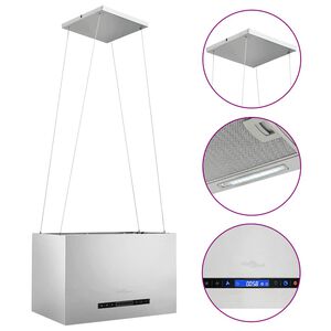 vidaXL Afzuigkap hangend met aanraaksensor LCD 55 cm roestvrij staal