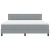 vidaXL Boxspringbed met matras Lichtgrijs 180 x 200 cm Stof