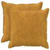 vidaXL Kussensloop 2 st HOUTEN Geel 65 x 65 cm Microfiber Fleece