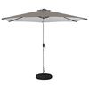 vidaXL Tuinparasol met LED-lampen en voet 300 x 300 cm Polyester