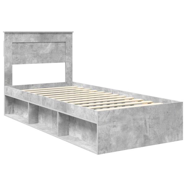 vidaXL Bedframe Concerte Grijs 100 x 200 cm Massief grenenhout