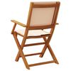 vidaXL Tuinstoelen 8 st inklapbaar stof en massief hout beige