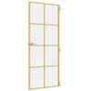 vidaXL Binnendeur smal 83x201,5 cm gehard glas en aluminium goudkleur