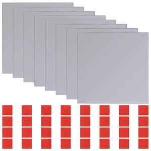 vidaXL Spiegels 8 st zilver 20.5 x 20.5 x 0.4 cm Hoogwaardig glas