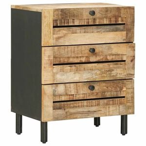 vidaXL Nachtkastje Naturel 50 x 33 x 62 cm Massief Mango Hout