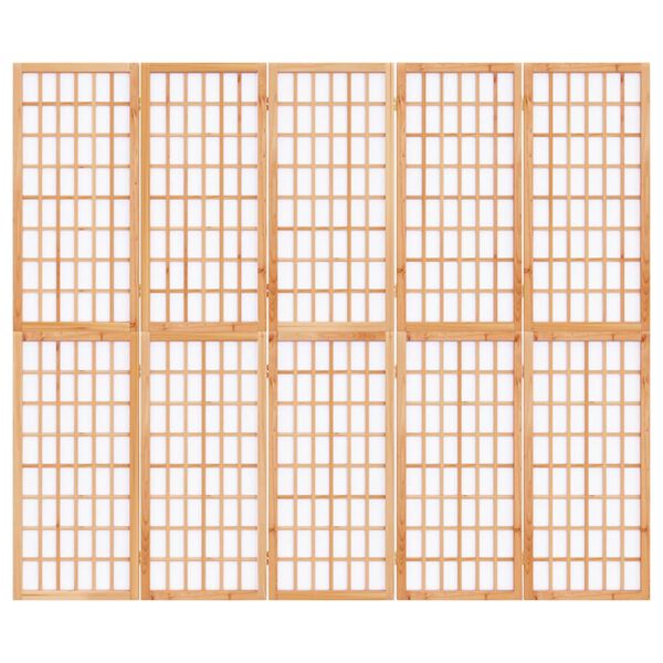 vidaXL Kamerscherm inklapbaar 5 panelen Japanse stijl 200x170 cm