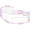vidaXL Boxspring met matras fluweel donkergrijs 80x210 cm