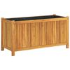 vidaXL Plantenbak met voering 99,5x38x50 cm massief acaciahout