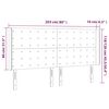 vidaXL Hoofdbord LED 203x16x118/128 cm stof cr&egrave;mekleurig
