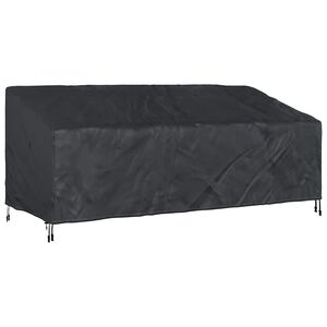 vidaXL Tuinbankhoes Zwart 200 x 100 x 89 cm 600D Oxford Stof