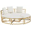 vidaXL Loungebed voor buiten zonder luifel poly rattan