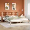 vidaXL Bed met boekenkast zonder matras massief grenenhout 200x200 cm
