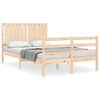 vidaXL Bedframe met hoofdbord massief hout 120x200 cm