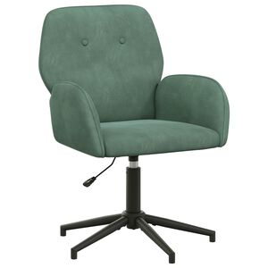 vidaXL Draaischrijfstoel 54 x 55 x 90 cm Zeegroen fluweel