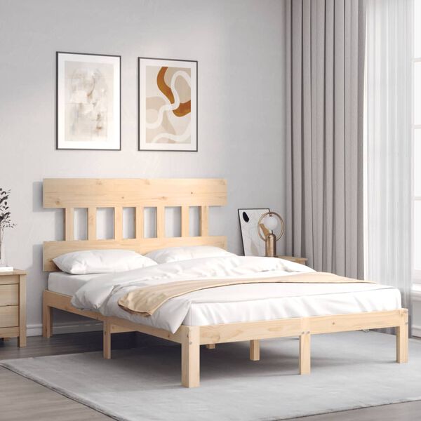 vidaXL Bedframe zonder matras massief grenenhout 140x200 cm
