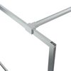 vidaXL Inloopdouchewand 100x195 cm transparant ESG-glas zilverkleurig