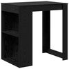 vidaXL Bartafel 102 x 70 x 103,5 cm Bewerkt hout Zwart Eiken