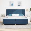 vidaXL LED Box Spring Bed met matras Blauw 200 x 200 cm Stof