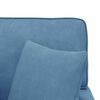 vidaXL Chaise Lounge met Rok Blauw 91 x 157 x 91 cm Geribbelde Stof