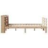vidaXL Bedframe met hoofdbord massief grenenhout wit 140x200 cm