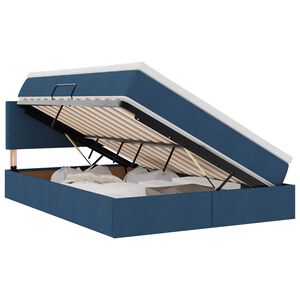 vidaXL Opbergbed met matras met matras Blauw 140 x 190 cm Bewerkt hout