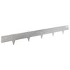 vidaXL Gazonrand 10 pcs 100 x 12 cm Staal Zilverkleurig