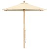 vidaXL Tuinparasol &Oslash; 210 x 237 cm massief eucalyptushout Cr&egrave;mewit