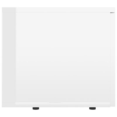 vidaXL Tv-meubel 80x34x30 cm spaanplaat hoogglans wit