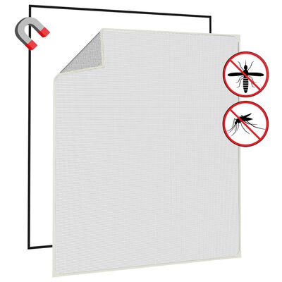 vidaXL Insectenhor voor ramen magnetisch 120x140 cm wit