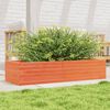 vidaXL Plantenbak 110x40x23 cm massief grenenhout wasbruin
