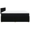 vidaXL Boxspring met matras stof zwart 200x200 cm