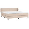 vidaXL Boxspring met matras kunstleer cappuccinokleurig 160x200 cm