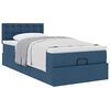 vidaXL Ottoman bed met matras 80x200cm stof blauw