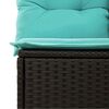 vidaXL 6-delige Loungeset met kussens poly rattan acacia bruin