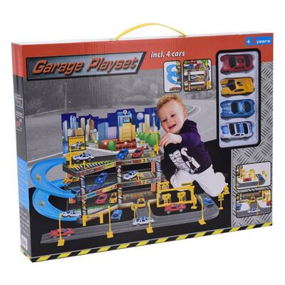 Tender Toys Speelgoedset met 4 auto's 62x31x33 cm grijs en blauw