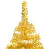 vidaXL Kunstkerstboom met verlichting en kerstballen 240 cm PET goud