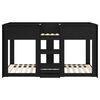 vidaXL Bunk Bed voor Kinderen Zwart Eiken 90 x 190 cm Bewerkt hout