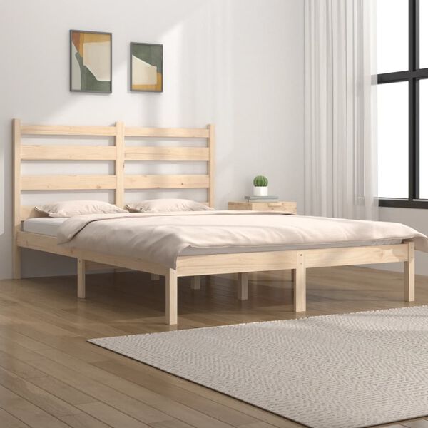 vidaXL Bedframe massief grenenhout 120x190 cm