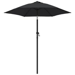 vidaXL Parasol 200x224 cm aluminium zwart