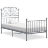 vidaXL Bedframe metaal grijs 100x200 cm