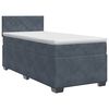 vidaXL Boxspringbed met matras Donkergrijs 90 x 190 cm Fluweel