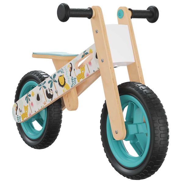 vidaXL Loopfiets voor kinderen blauw met print