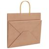 vidaXL Papieren zakken 50 st met hengsels 32x22x28 cm bruin